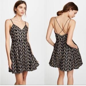 Alice & Olivia Marilla Cocktail Dress Black Size 4